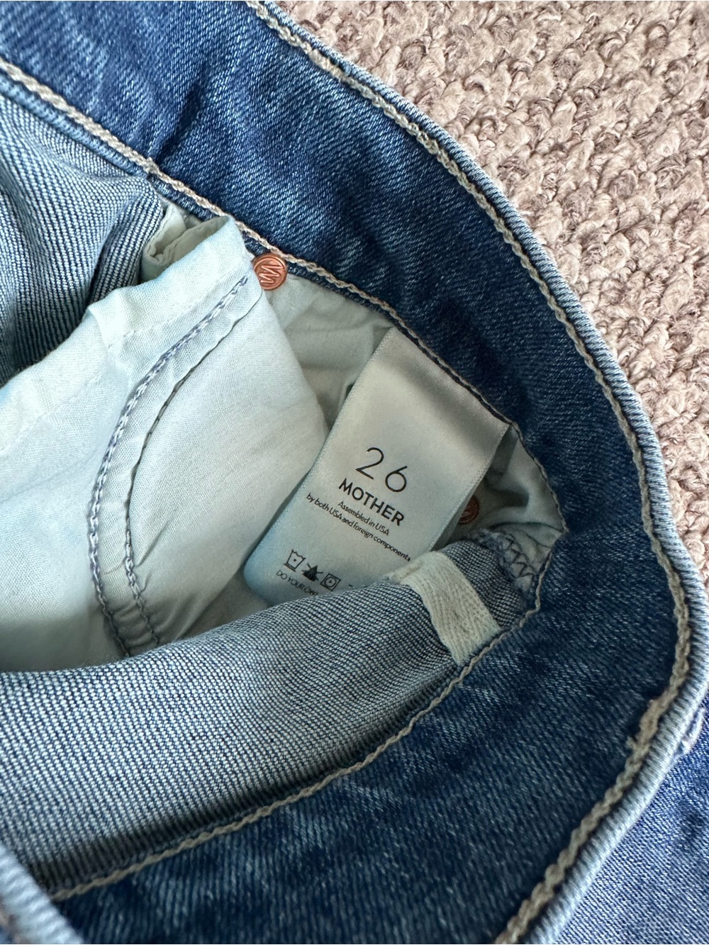 Mother denim the stunner ankle fray in so long size 26 - Picture 8 of 8